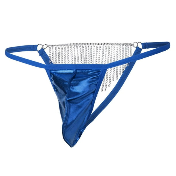 Calzoncillos Back Tassel Chain Bóxer de Hombres Buen Estiramiento Azul Hugo ropa interior para hombre t tanga