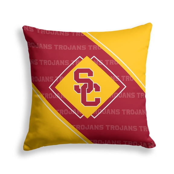 Pegasus USC Trojans 18" x 18" Diamond Boxed Decor Pillow