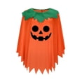 thumbnail image 2 of bravefron Pumpkin Cape for Women，Halloween Outfits Sets Poncho Hooded Party Cape and Pumpkin Bag Pumpkin Clothing Role Play, 2 of 7