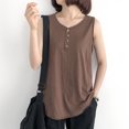 thumbnail image 4 of mfyjkho Camisetas Sin Mangas Para Mujer, Blusa Informal Sin Mangas Con Capucha Y Cuello Redondo De Color Liso Para Mujer Tops Casuales Para Mujer Xxl, 4 of 6