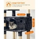 thumbnail image 5 of FEANDREA Árbol para gatos, torre grande para gatos, 64.6 pulgadas, centro de actividades para gatos con hamaca, canasta, palos de bola de piel extraíbles, condominio para gatos, gris ahumado, 5 of 6