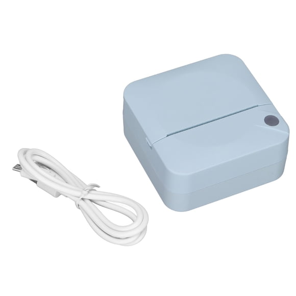 Mini Printer 200DPI Thermal Paper Ergonomic Design Rechargeable Battery Safe Stable Portable Printer for Home OfficeBlue