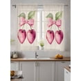 thumbnail image 2 of Cherry Fruit Curtains 45 Inch Length,Sheer Curtains for Bedroom Living Room Window Spring Botanicals Bow Idyllic Country Leaf Rod Pocket Drapes Kitchen Curtains Small Half Window 42"x45" 2 Panels, 2 of 6