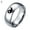 Silver, variant on Men Women Yin Yang Sign Band Fashion Titanium Steel Ring Lover Couple Jewelry