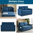 thumbnail image 6 of VINGLI Contemporary Convertible Futon Loveseat Sofa, Navy Blue, 6 of 19
