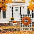 thumbnail image 2 of Welcome Fall Garden Flags for Outside 12.5x18 Double Sided Burlap, Buffalo Plaid Wreath Seasonal Sign Small Yard Flag Farmhouse Holiday Autumn Outdoor Decor DF570, 2 of 6