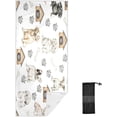 thumbnail image 2 of Dreamtimes Beach Towels Dogs Paw Bone Camping Towels Dog House Sand Free Beach Towel, 30"x60" Large Beach Towels Quick Dry Bath Travel Towels Pool Yoga Beach Mat for Men Women, 2 of 7