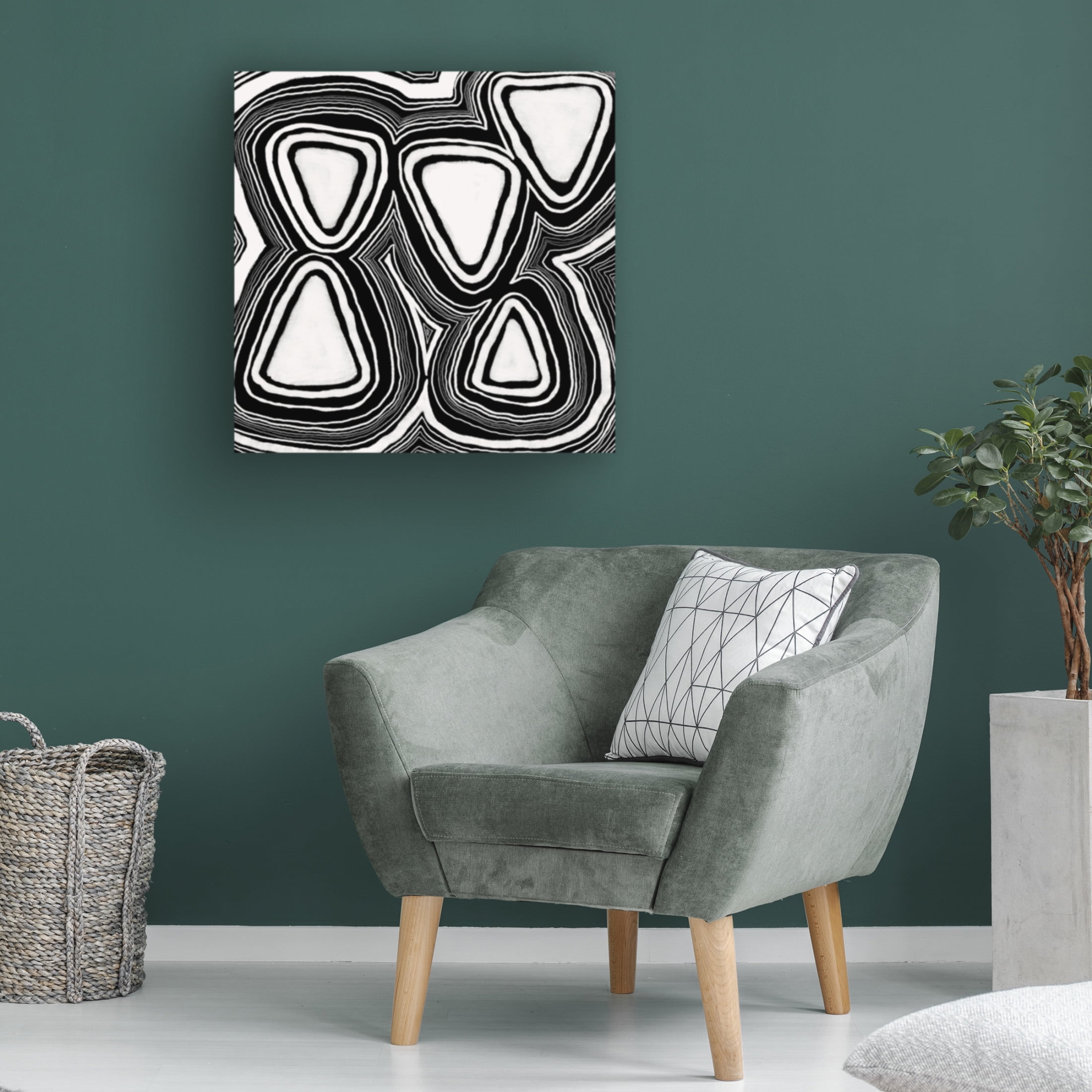 Canvas Wall Art - Regina Moore 'Dizziness V' Wall Art for Living Room, Bedroom, or Office Décor by Trademark Fine Art - 18 x 18 Inches