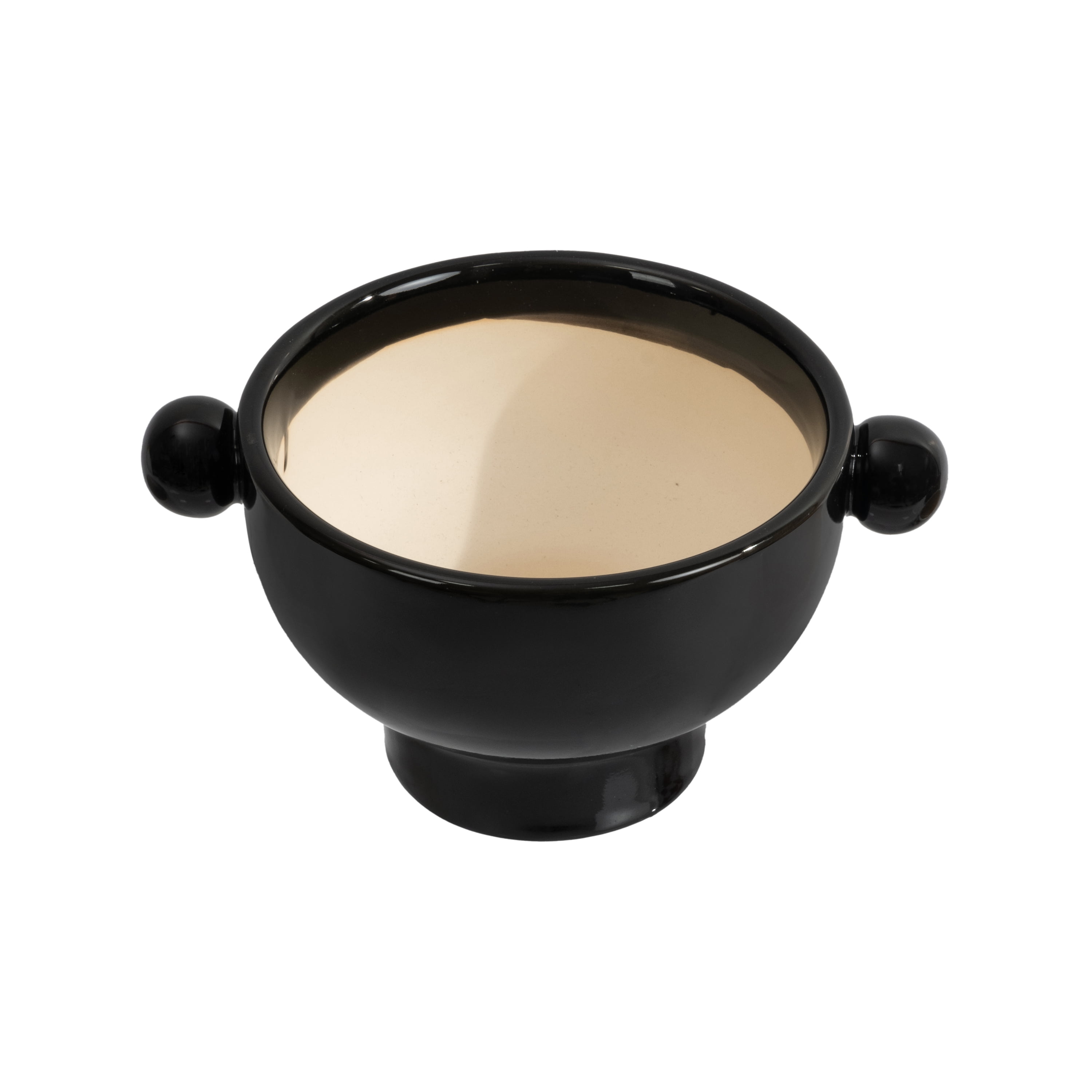 Beautiful 7" Charcoal Handled Ceramic Planter by Drew Barrymore