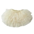 thumbnail image 4 of Zanarzt Tutu Baby Baby Girl Tutu Skirt Toddler Girls Tulle Bloomers First Birthday Cake Smash Outfits Beige,5-6 Years, 4 of 8