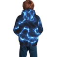 thumbnail image 6 of Kll Unisex Kids Boys Girls Hooded Pocket Pullover Hoodies-Blue Lightning, 6 of 9