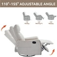 thumbnail image 6 of HSUNNS Manual Recliner Chair with Heat Therapy and Massage Function, 360° Swivel Rocker Recliner Chair for Bedroom Home Theater, Beige, 6 of 9
