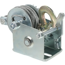 UEETEK Manual Winch with Cable for Towing Silver Metal 1Set