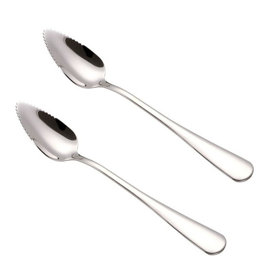 Stainless Steel Grapefruit Spoons Dessert Spoons Finish Serrated Grapefruit Utensils Tool for Fruits Dessert