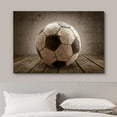 thumbnail image 3 of wall26 Canvas Print Wall Art Vintage Retro Faded Soccer Ball Close Up Sports Athletes Photography Modern Art Contemporary Scenic Urban Multicolor for Living Room, Bedroom, Office - 12"x18", 3 of 5