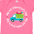 thumbnail image 4 of Inktastic 1st Valentines Day Boys Heart Truck Boys Baby Bodysuit, 4 of 5