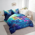 thumbnail image 4 of Feelyou Mermaid Princess Teens Twin Bedding Sets 7-Piece, Kawaii Ocean Dolphin Bedding Comforter Set, Dreamy Marine Fairy Tale Reversible Sheet Sets, Super Cozy Room Decor, 4 of 9