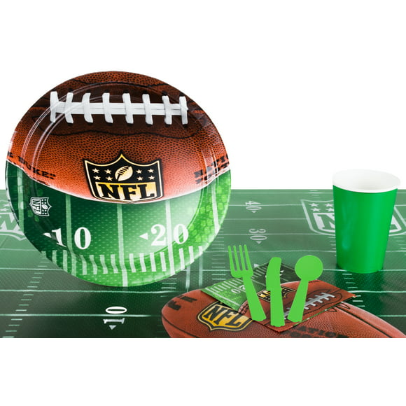 NFL Drive Football Playoffs Super Bowl Tableware 57pc Party Pack, Green