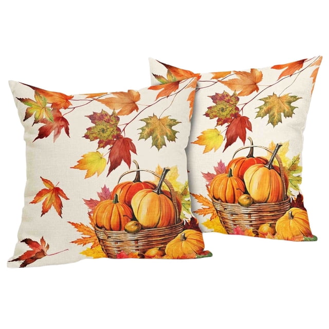BotaniNest Thanksgiving Maple Leaf Pumpkin Covers Cozy Decorative Throw For Home Sofa Couch And Perfect Fall