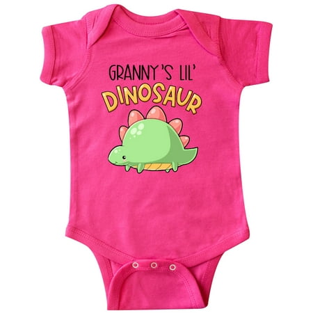 

Inktastic Granny s Lil Dinosaur with Cute Stegosaurus Gift Baby Boy or Baby Girl Bodysuit