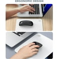 thumbnail image 4 of Bluetooth Wireless - (BT5.1+USB) Slim Dual Mode Computer Mice with Quiet Click, Low Power, and 1600 DPI, Portable for MacBook, Laptop, iPad Pro/Air, Surface Pro (Black), 4 of 4