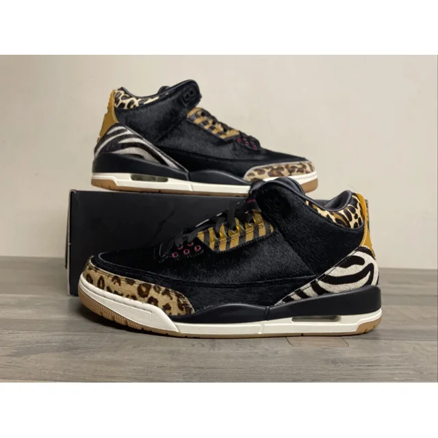 Ni - ke Ni - ke Air Jordan 3 Retro SE Animal Instinct Black CK4344-002 Men's Size 11.5 NEW