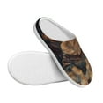thumbnail image 3 of Daiia Tree Meditating Golden Retriever Print Women’s Fuzzy Slippers Memory Foam Lightweight House Shoes Cozy Loafer Flannel House Shoes-39/40, 3 of 7