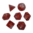 thumbnail image 3 of 7 Pieces Polyhedral Dices Set Durable d10 d12 Board Game Props for Card Game Cafe Red White, 3 of 7