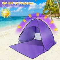 KAAYEE Beach Tent Sun Shelter for 2/3 Person - Easy Setup Sun Shade Shelter, Portable Beach Shade Sun Canopy with UPF 50  UV Protection, Removable Skylight Family Size