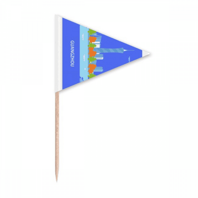 Scene Mansion Cure-Dents Avancés China Town Triangle Toppers de Cupcake Drapeau