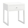 thumbnail image 7 of GZXS White Bedside Table with 1 Drawer, Modern Minimalist Compact Nightstand with Wood Knob for Bedroom, Easy Assembly, 19.69" L x 17.72" W x 22.05" H, 7 of 7