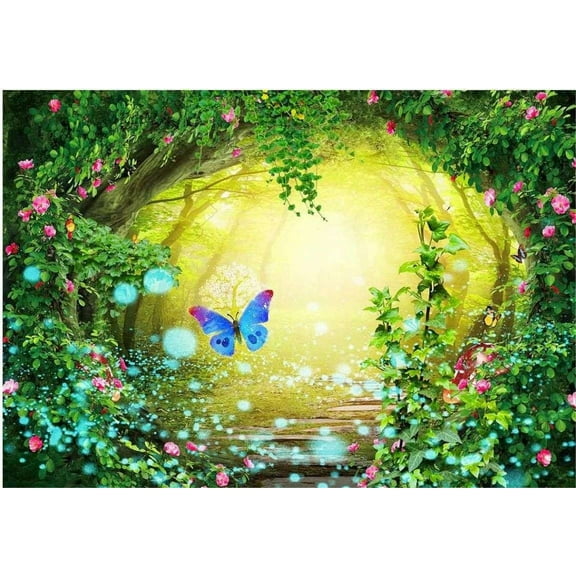 Snow Forest Cartoon Backdrop Winter Wonderland Background Festival Children Party Birthday Baby Shower Party Banner ration