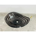 thumbnail image 5 of Transparent gray Glass Vessel Sink, Modern Vanity Bowl with Pop-Up Drain for Bathroom | LAV-FWS101, 5 of 8
