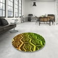 thumbnail image 4 of Ahgly Company Machine Washable Indoor Square Transitional Pistachio Green Area Rugs, 4' Square, 4 of 7