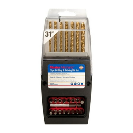 

Master Mechanic MMWK31DDSW 31 Piece Titanium High Speed Drills And Drive Set 1/16 To 5/16