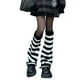 thumbnail image 1 of Sunloudy Calentadores de piernas de punto para mujer, calentadores de piernas acanalados estilo preppy hasta la rodilla para niñas adolescentes Sunloudy moda, 1 of 7