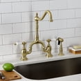 thumbnail image 2 of Kingston Brass Ks775.Plbs English Country 1.8 GPM Bridge Kitchen Faucet - Black, 2 of 6