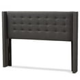 thumbnail image 1 of Baxton Studio Ginaro Queen Winged Panel Headboard in Dark Gray, 1 of 6