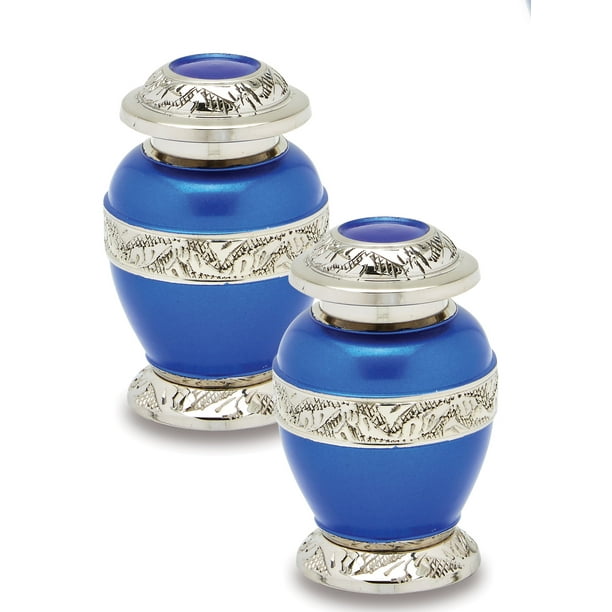 Urns Direct 2U Berkshire Blue Token Urn, Set of 2. 6 cubic inch