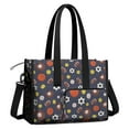thumbnail image 2 of Teacher Tote Bag,Football Baseball Pattern Teacher Utility Tote Bag,Large Work Tote Bags for Women with Multiple Pockets,Top Zipper Closure,13.8x10.6x6.7 Inch, 2 of 5