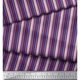 thumbnail image 2 of Soimoi Purple Poly Georgette Fabric Vertical Stripe Print Fabric by the Yard 52 Inch Wide, 2 of 3