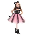 thumbnail image 3 of Toddler Girls Halloween Tulle Dress Sleeveless Cartoon Cat Pattern Girls Dress With Accessories For Halloween Party Daily Dress Up 2 To 12Y, 3 of 6