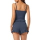 thumbnail image 3 of Conjuntos de pijama para mujer INSPIRE CHIC de 2 piezas, tops de tirantes y pantalones cortos, ropa de dormir y de estar en casa, XS, color navy, 3 of 6