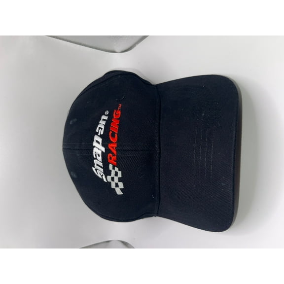 Snap-on Tools Heavyweight Brushed Cotton 6 Panel Structured Hook and Loop Closure Racing Cap, Black