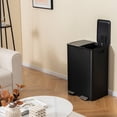 thumbnail image 2 of Costway 16 Gallon Dual Step Trash Can Recycle Bin Stainless Steel Bucket Pedal Black, 2 of 10