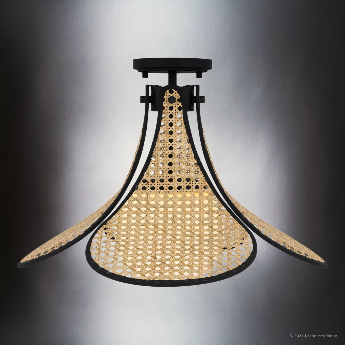 Luxury Bohemian Ceiling Light, Matte Black, UQL5820