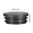 thumbnail image 2 of Tapa de extremo de tubo redonda negra de PE de 1.65" para muebles de acero, cubiertas de tubo, inserto de 20 Pcs, 2 of 3