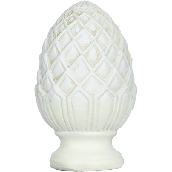 Urbanest Pineapple Lamp Finial – 2 Inch Tall, Distressed White – Decorative Lamp Shade Finial for Table & Floor Lamps- 1 Piece