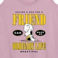 thumbnail image 3 of Peanuts - Dog Friend Make Ordinary Life Beautiful - Women's Racerback Tank Top, 3 of 6