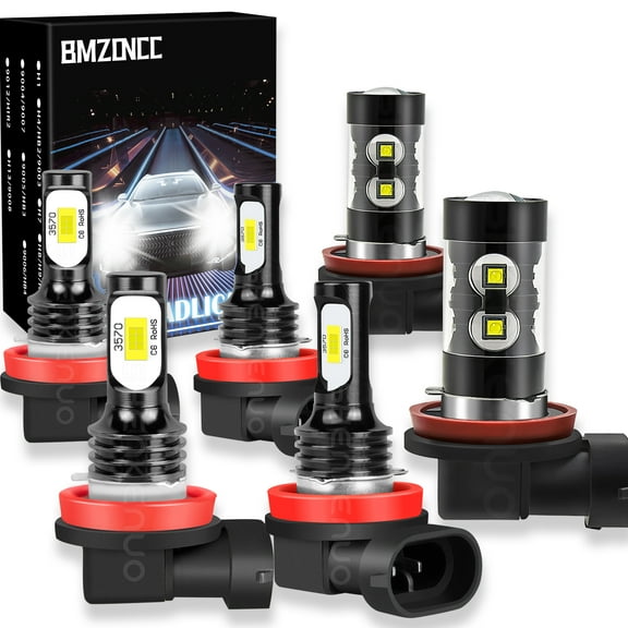 BMZONCC For 2013 2014 2015 Nissan Altima Combo LED Headlight Hi/Low Fog light bulbs Kit